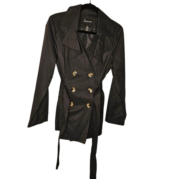 Women's London Fog Double Breasted Trench Coat Size Medium